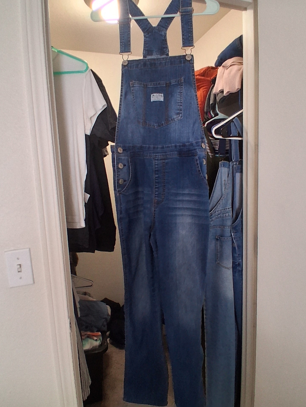 Wallflower Womens Blue Denim Overalls